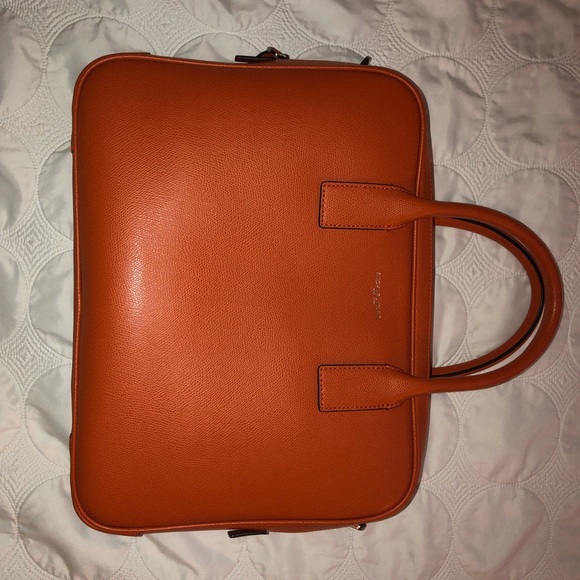 Michael Kors orange brief case - Picture 1 of 6